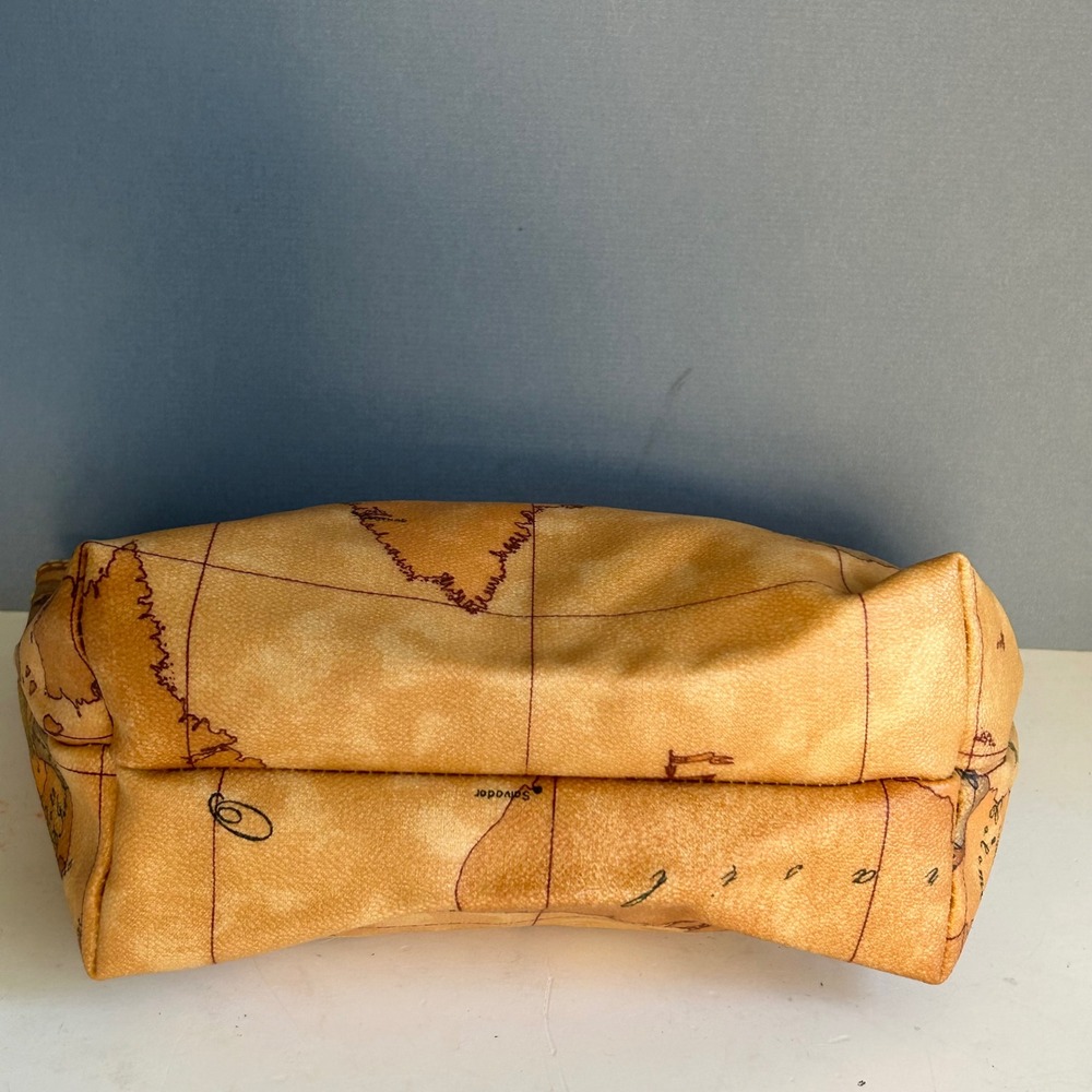 Alviero Martini 1a Classe Classic Map Cosmetic Toiletry Bag Italy World's Fair - Picture 6 of 12